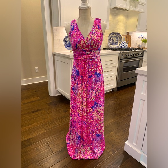 Lilly Pulitzer Dresses & Skirts - NWOT🌴 Lilly Pulitzer🌴 Sloane Maxi size Medium💜💕Iris Blue Lily's Lagoon